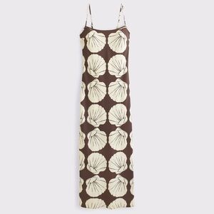 A&F Julia slip maxi dress (brown shell, xs)